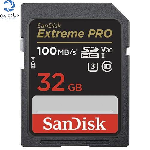 کارت حافظه سنديسک SanDisk 32GB Extreme PRO SDXD Card 100MB/s دنیا دوربین
